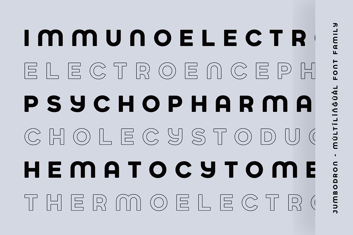 Jumbodron Font Family - 36 Fonts, a Sans Serif Font by alpercakici (Photo 4 of 10)