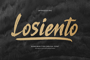 Losiento | Brush Handwritten Font, a Handwritten Font by Denustudios
