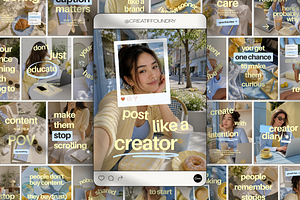 Trendy Headline Typography IG Posts, a Social Media Template by Creatif Foundry