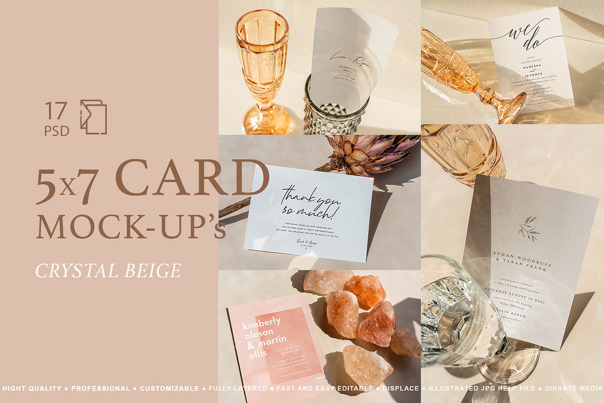 5x7 Card / Stationery Mock-Ups, a Product Mockup by Dikarte.Store (Photo 1 of 16)