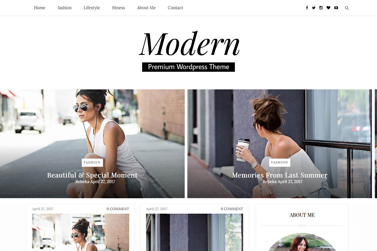 Modern-Wordpress Blog Theme, a WordPress Template by bthemez (Photo 3 of 4)
