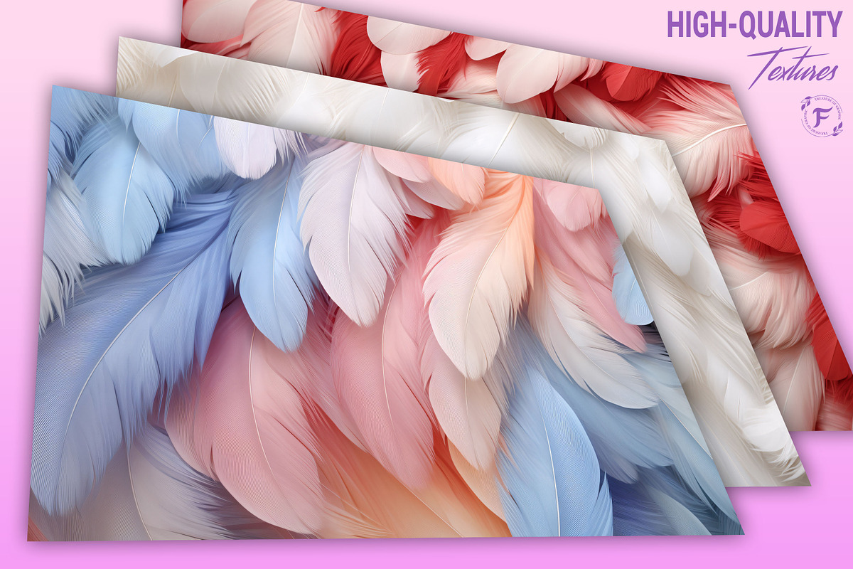 Colorful Feathers Texture Background, a Texture Graphic by Forhadx5 (Photo 2 of 8)