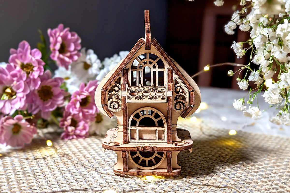 Fantasy Plant House - Laser Cut File, an Object Graphic by VectorPainter (Photo 5 of 17)