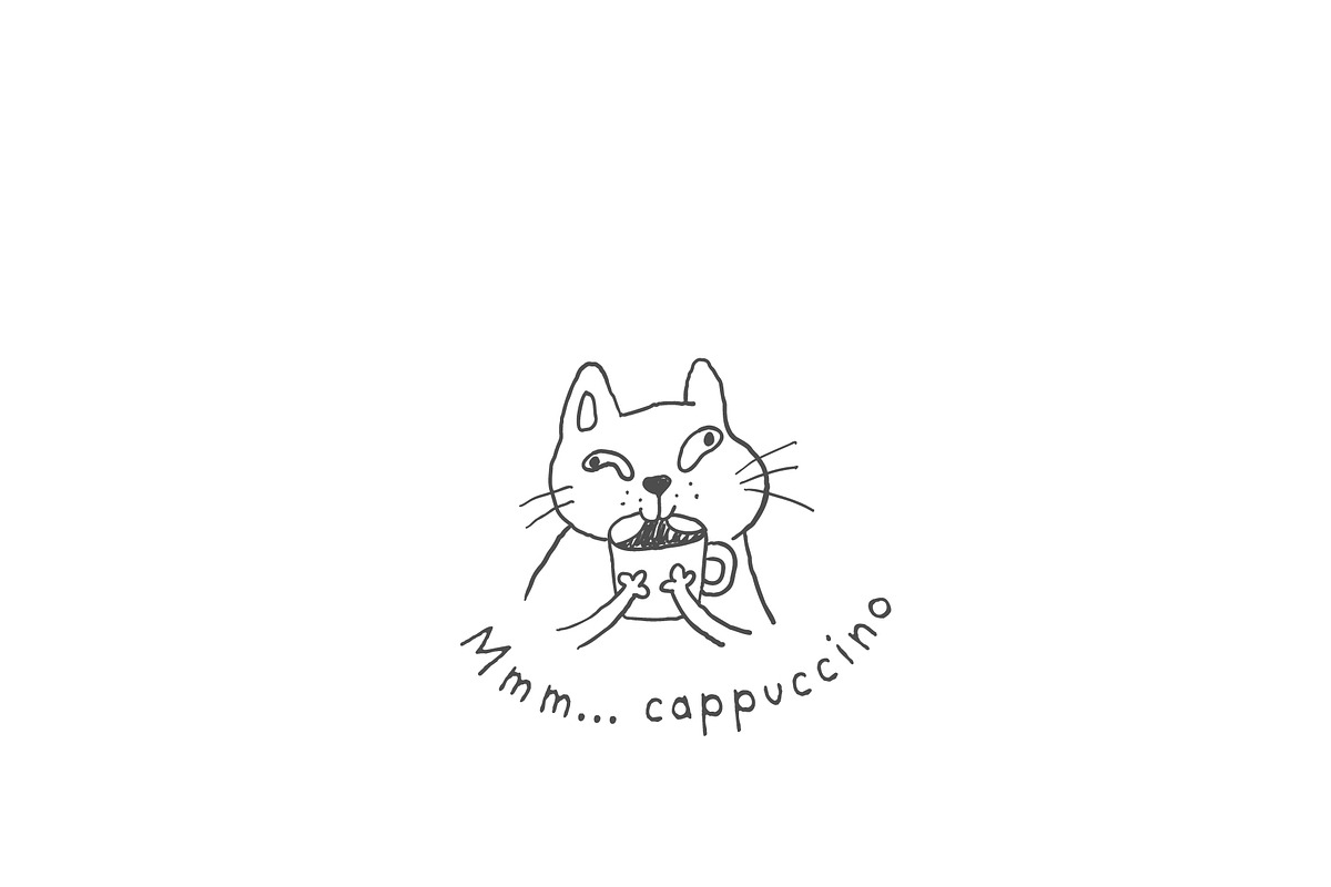 Funny Cat Line Art Doodles, an Illustration by Anastasiya Klempach (Photo 9 of 10)