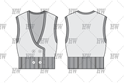 Sweater Vest Fashion Flat, a Shirt Mockup by haydenwentworth (Thumbnail 1 of 3)