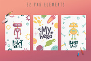 CUTE ROBOTS hand drawn clipart set, an Animal Illustration by Alina Mubarak (Thumbnail 8 of 11)