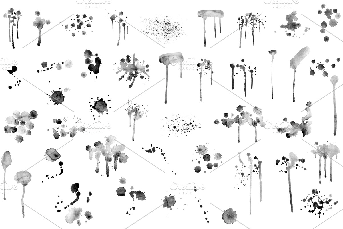 130 Watercolor brushes for photoshop, a Brush Add-On by TaPilipa (Photo 3 of 8)