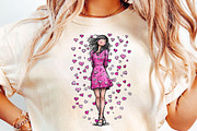 Whimsical Valentine’s Day Cute Girl, an Illustration by DreamCafeArt (Thumbnail 5 of 6)