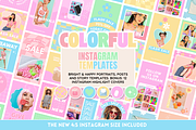 Bright Instagram Templates, a Social Media Template by SunshineStudioBoutique (Thumbnail 1 of 8)