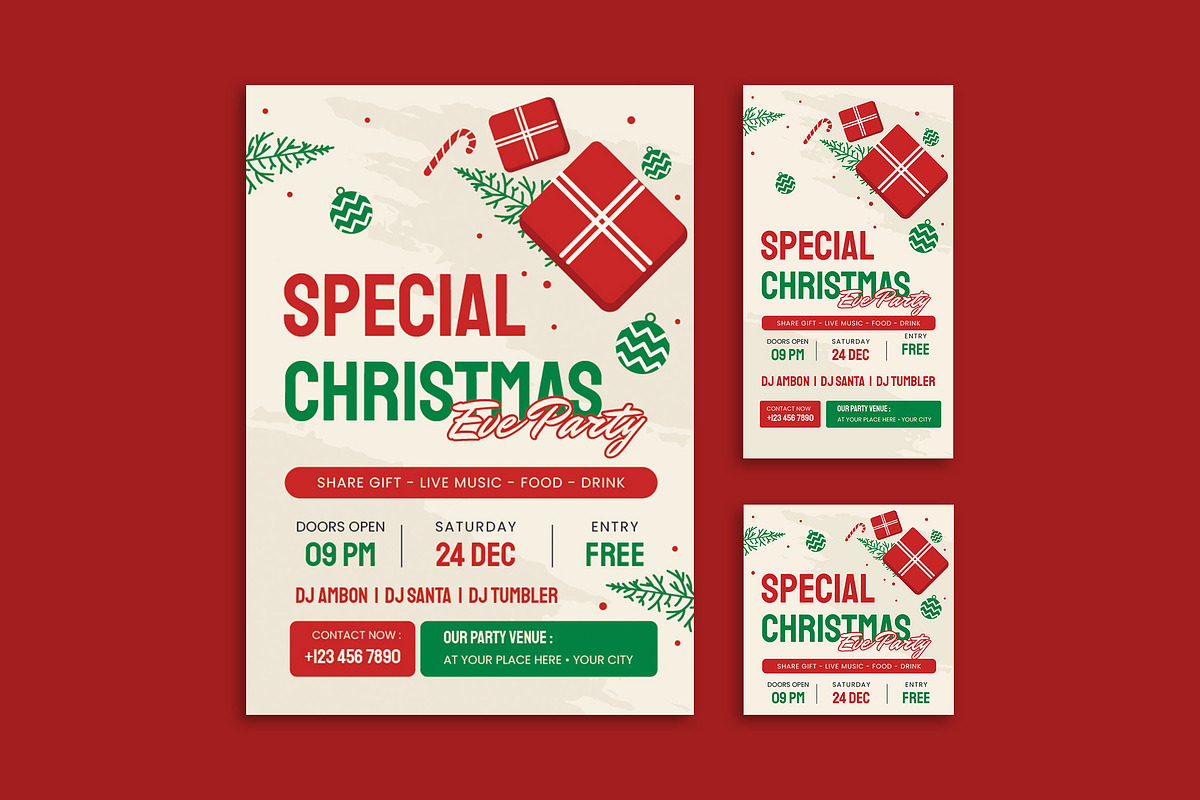 Special Christmas Eve - Flyer, a Flyer Template by Haidezign