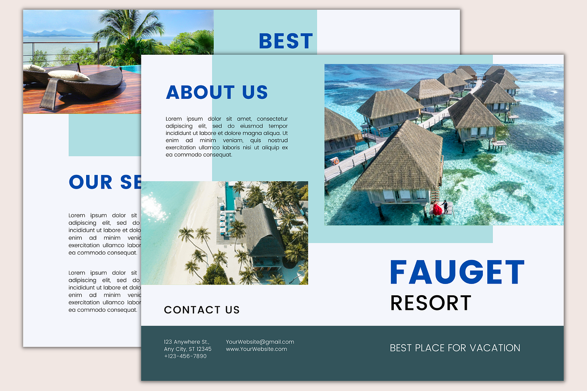 Minimalist Vacation Bi-Fold Brochure, a Brochure Template by Daily Creative (Photo 1 of 5)