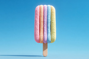 Colorful popsicle on a sunny day, a Photo by Beautiful things