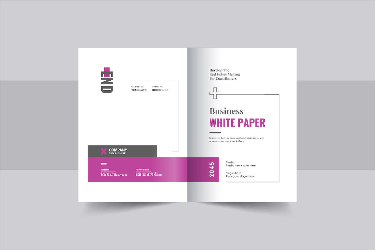 Business white paper brochure design, a Brochure Template by Pavel_design (Photo 2 of 9)