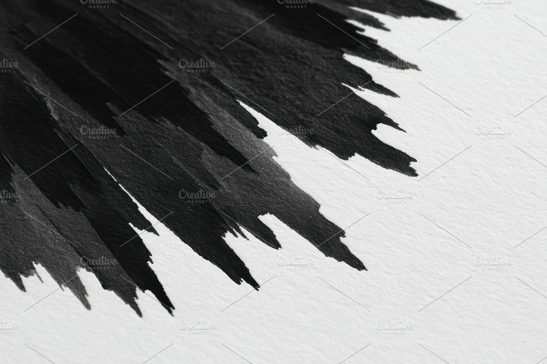 Abstract black ink splash on white paper, an Abstract Photo by AlyaAnd