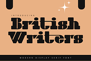 British Writers Font, a Slab Serif Font by 177Studio (Thumbnail 1 of 8)