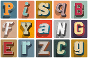 3D Retro Text Styles for Photoshop, a Layer Style Add-On by Creativenauts (Thumbnail 1 of 5)