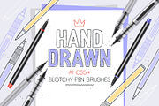 Blotchy Pen Brushes, a Brush Add-On by Side Project (Thumbnail 1 of 7)