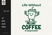 Funny Coffee Cup Skateboarder Design, a Graphic by shaondesigns (Thumbnail 1 of 4)