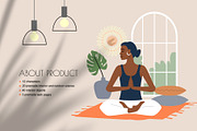 Relax & meditation. Vector woman set, a Person Illustration by bioraven (Thumbnail 2 of 12)