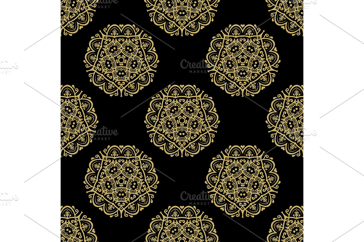 Seamless Orient Vector Background, a Decorative Illustration by FineArtStudio (Photo 1 of 3)