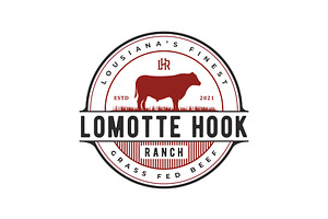 Livestock Cow Farm Vintage Logo