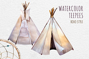 Boho style Dreamcatchers & teepee, an Illustration by Peace ART (Thumbnail 4 of 5)