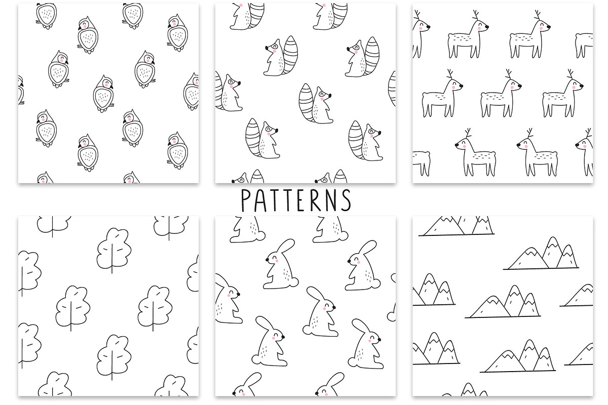 Woodland scandi animals, an Animal Illustration by cutelevindesign (Photo 8 of 9)