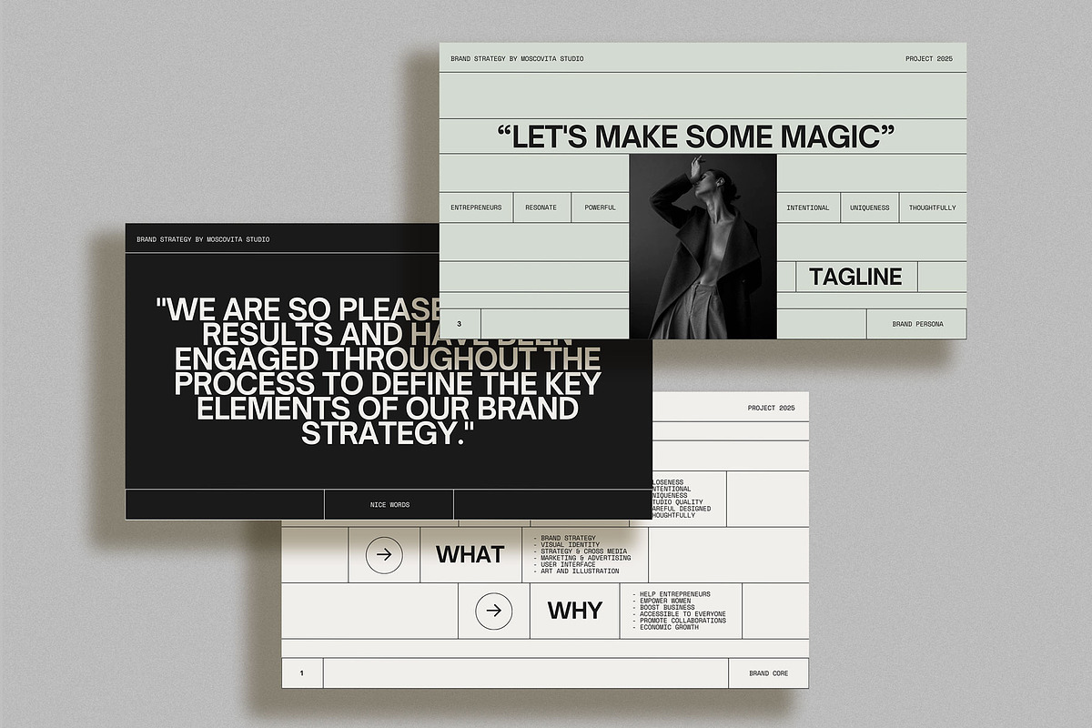 Brand Strategy Presentation Template, a Presentation Template by Moscovita Studio (Photo 6 of 9)
