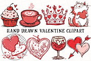 Hand Drawn Valentine Clipart, an Illustration by OK Design (Thumbnail 2 of 6)