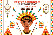 11 Native American Heritage Day, a Seasonal Illustration by denayunebgt (Thumbnail 1 of 5)