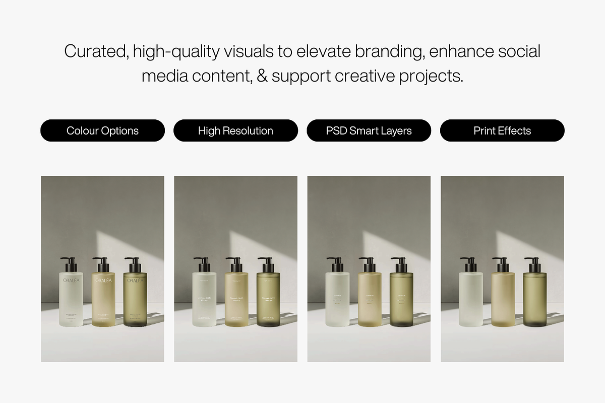 Neutral Cosmetic Bottles Mockup, a Packaging Mockup by Digital Asset Co (Photo 3 of 4)