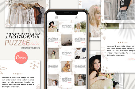 Canva Instagram Puzzle Template