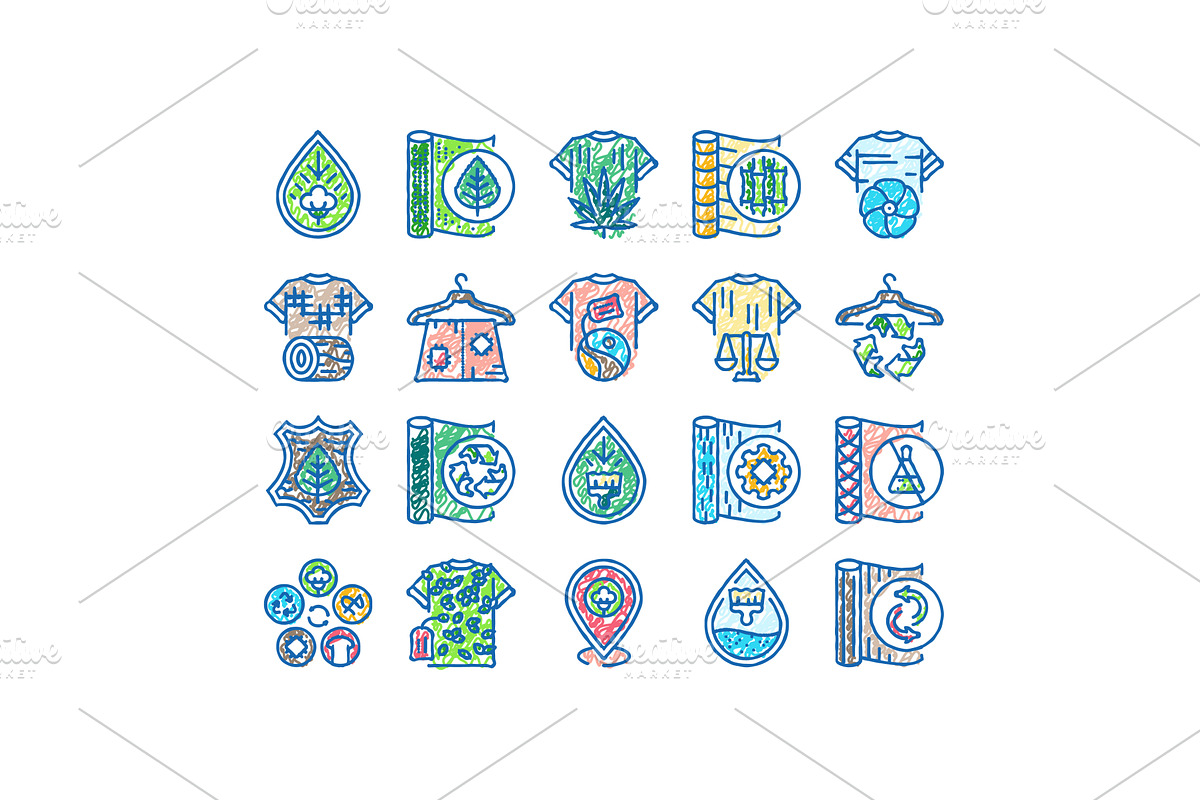 sustainable fashion textile eco, an Object Illustration by pikepicture