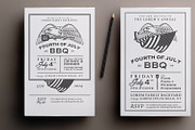 Two 4th of July bbq invitations, an Invitation Template by 1baranov (Thumbnail 1 of 3)