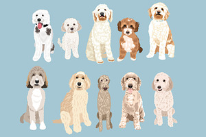 Doodle Vector Bundle Poodle Mix 3