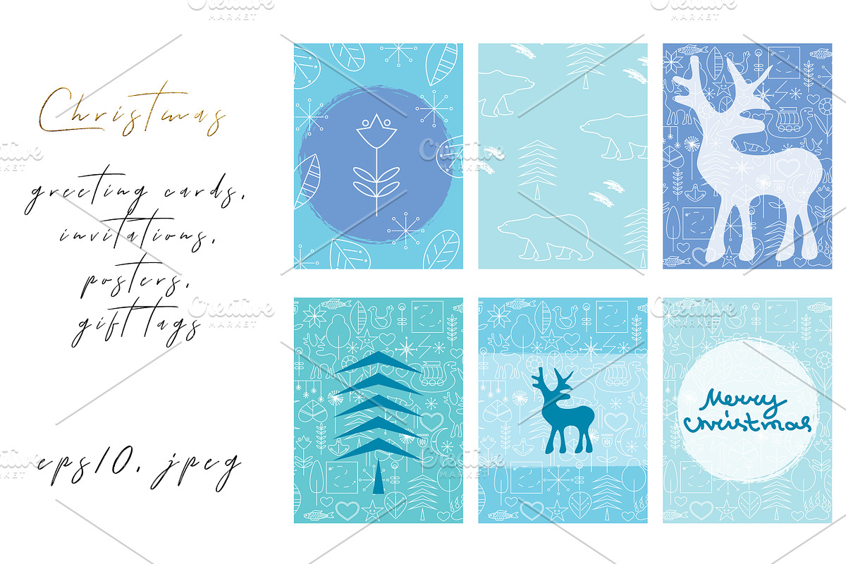 Christmas Greeting Cards, a Card Template by kh_cat (Photo 1 of 2)
