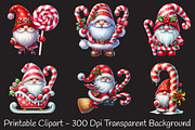 Christmas Candy Cane ICING Gnome PNg, an Illustration by RobertsArt (Thumbnail 2 of 5)
