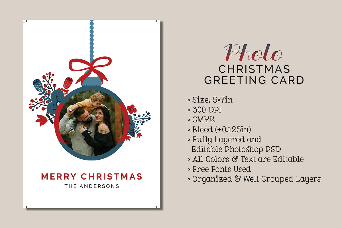Photo Christmas Card, a Card Template by Cyrah's Collection (Photo 1 of 3)