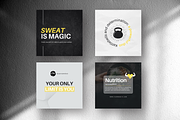 Fitness Quote Instagram Templates, a Social Media Template by DigiPax (Thumbnail 4 of 11)