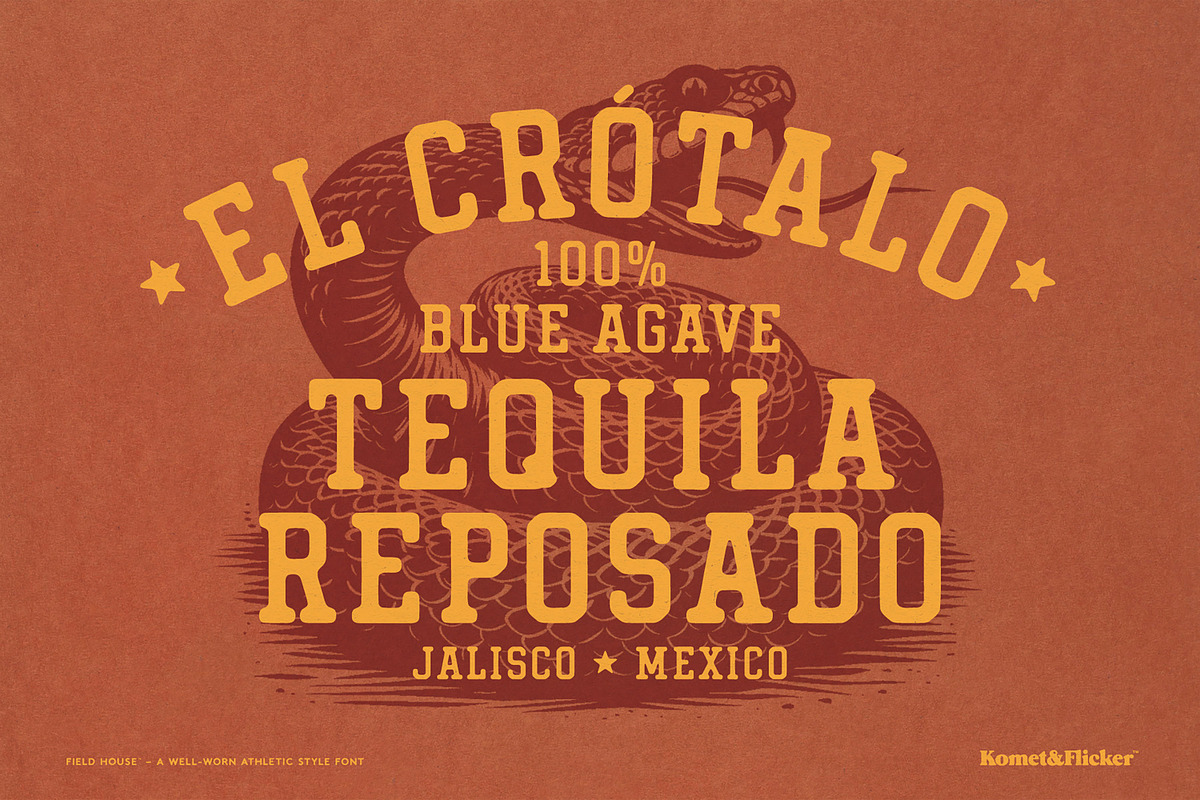 Field House - A Rustic Athletic Font, a Slab Serif Font by Komet & Flicker (Photo 12 of 14)