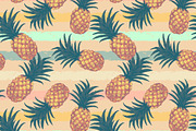 Pineapples patterns set. Hand drawn, a Pattern Graphic by Julia Bilenko (Thumbnail 2 of 5)