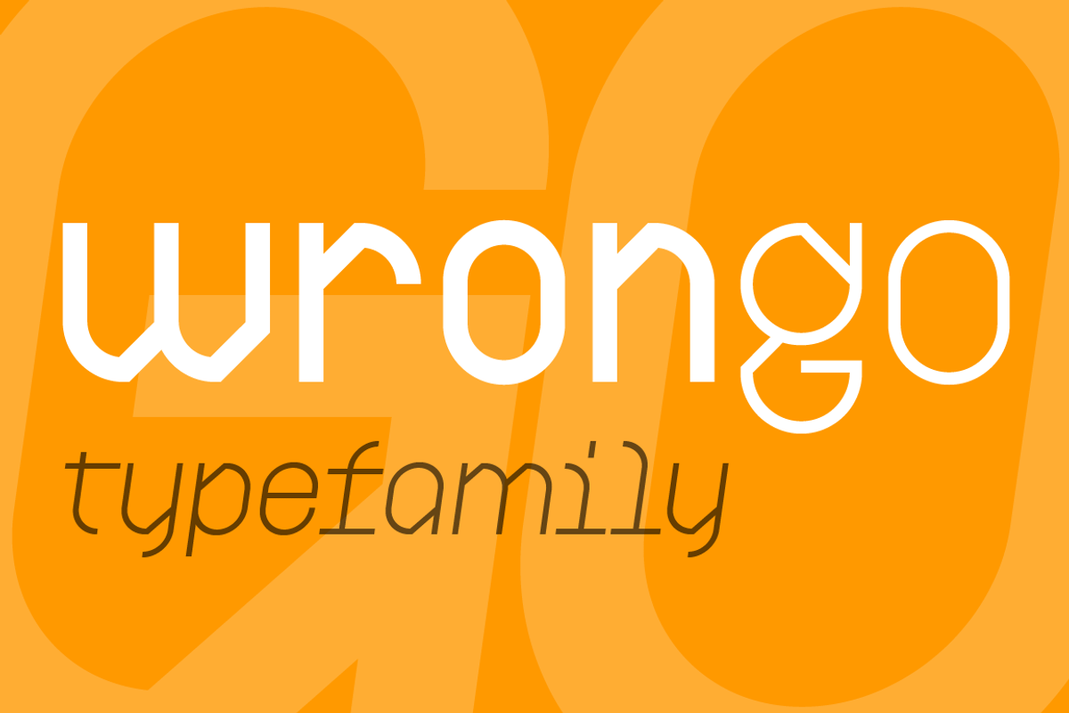 Wrongo 4F (Family), a Sans Serif Font by 4th february type foundry (Photo 1 of 3)