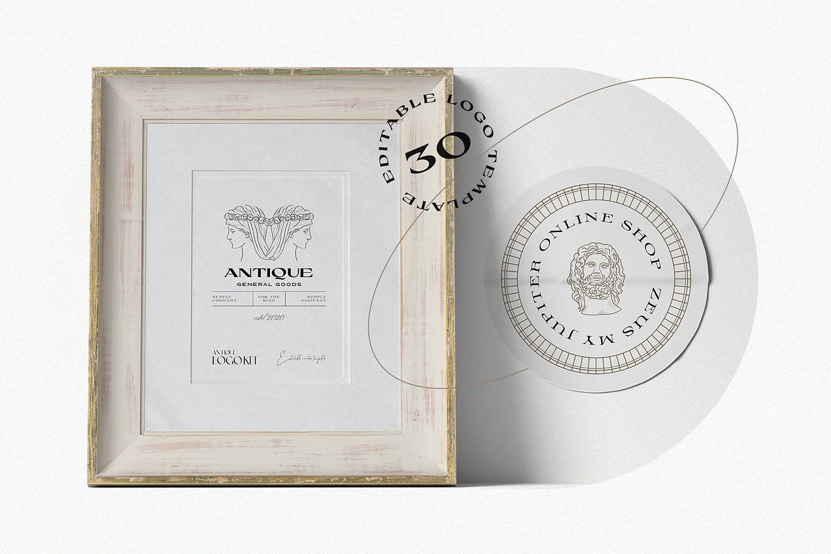 Antique Logo Kit, a Branding & Logo Template by KetteCreate (Photo 6 of 15)