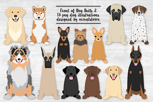 Sitting Dog Illustrations V2