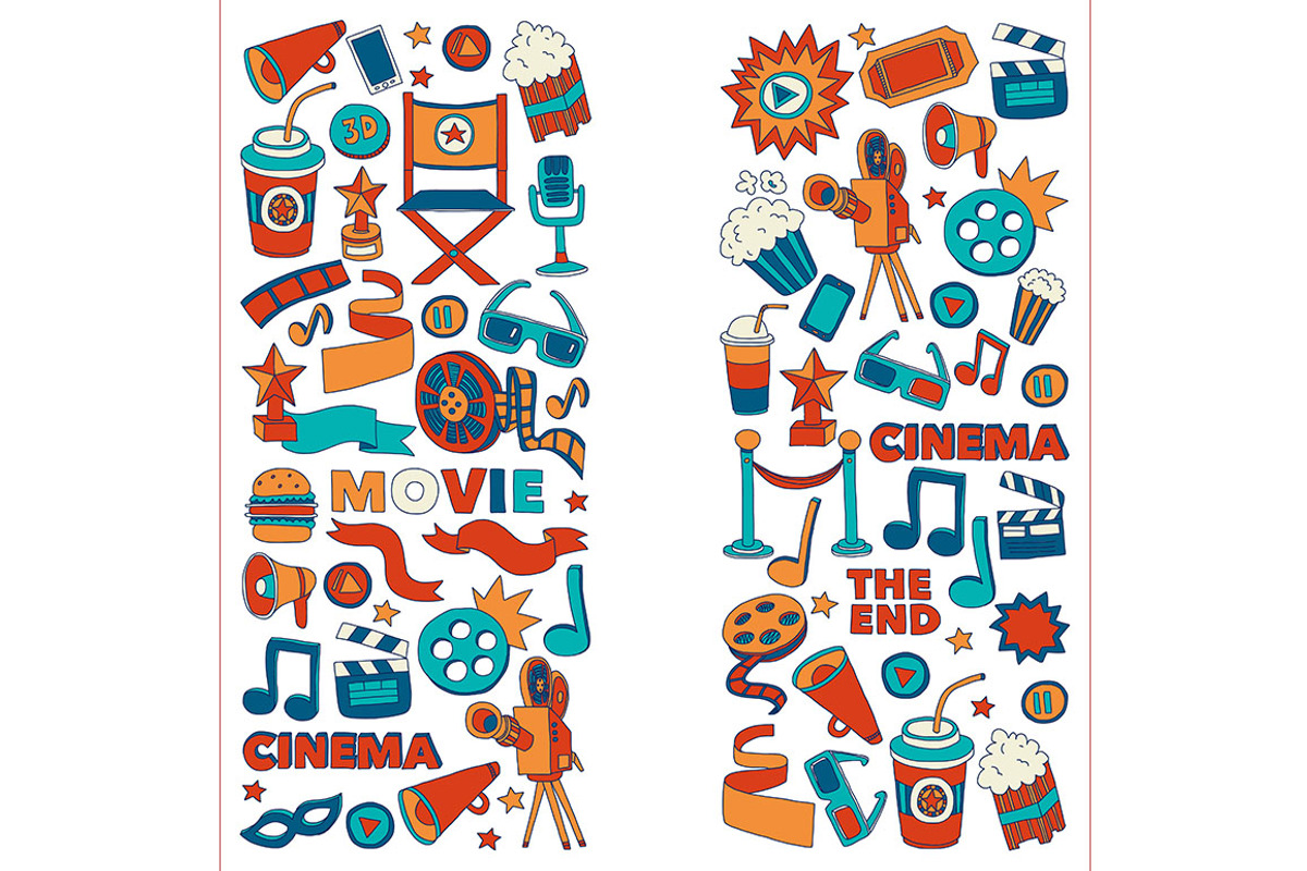 It's movie time! White background, a Texture Illustration by Art Loft (Photo 14 of 16)