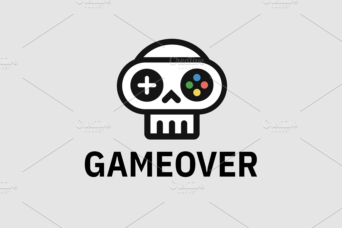 Game Over Logo Template, a Branding & Logo Template by Furnace