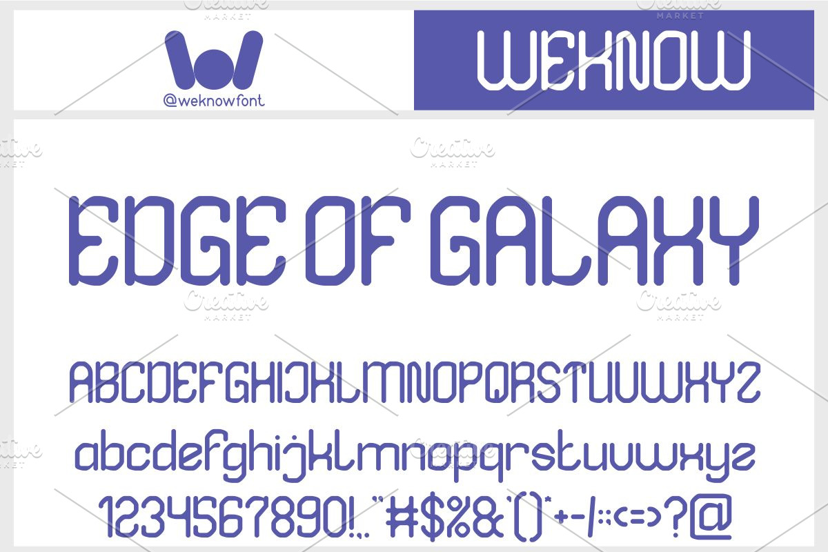 Edge of Galaxy font, a Font by weknow (Photo 1 of 8)