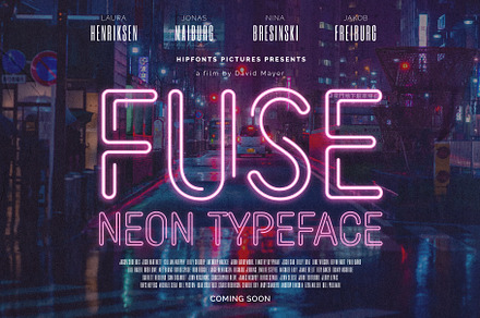 Fuse - Realistic Neon Typeface, a Font by HipFonts
