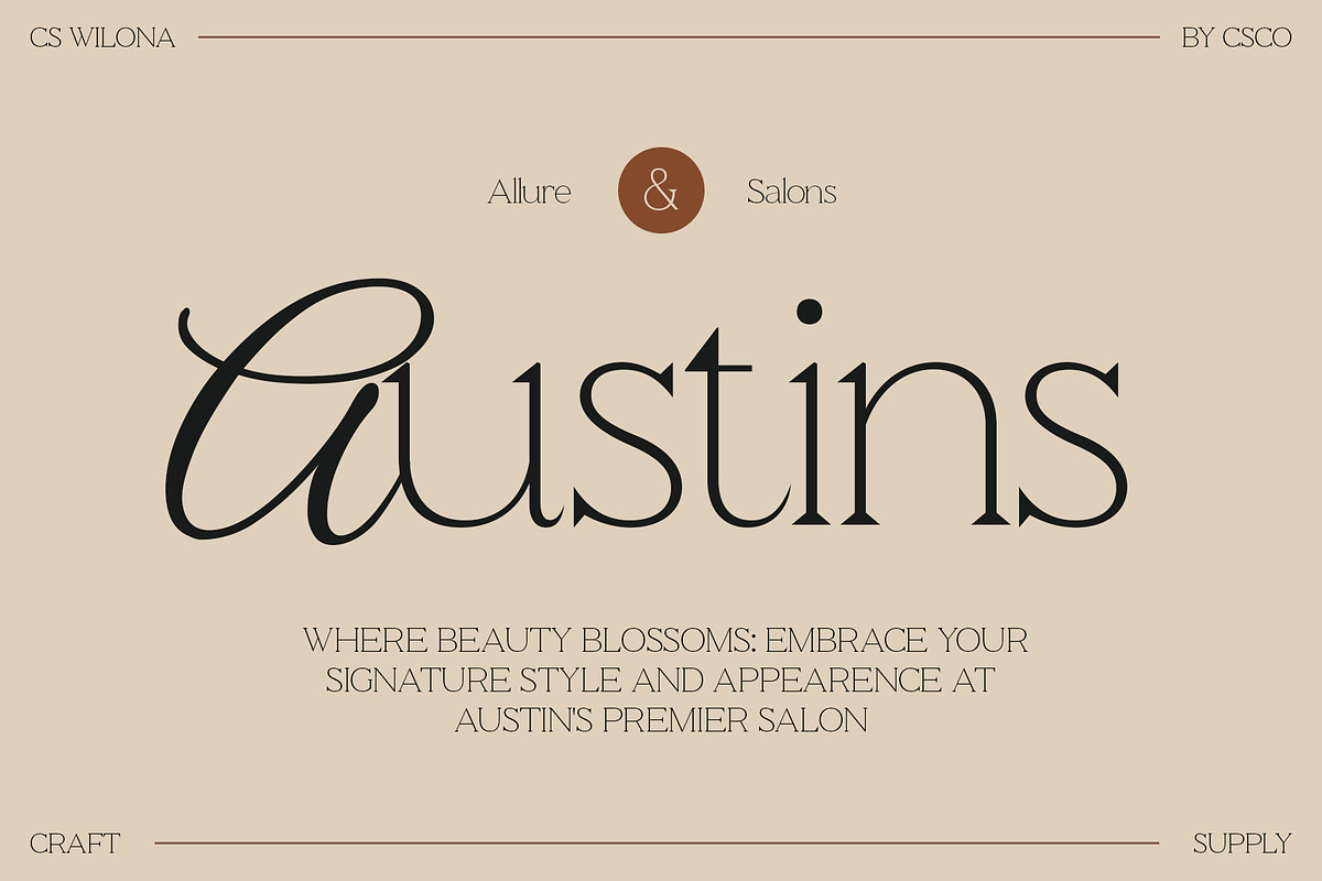 CS Wilona – Serif Typeface, a Serif Font by Craft Supply Co. (Photo 5 of 8)