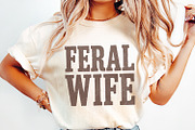 Feral Wife Typography Design, an Illustration by SharpMarketplace (Thumbnail 2 of 9)